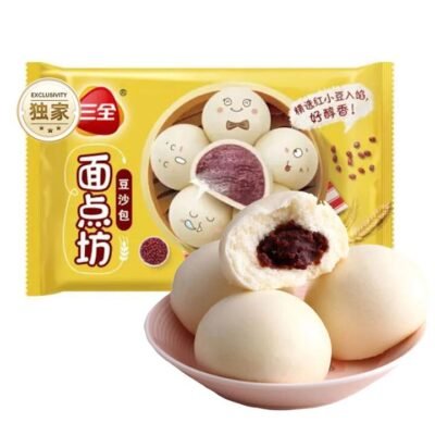 [Frozen] Sanquan Dumpling House Red Bean Buns, 12pcs 360g
