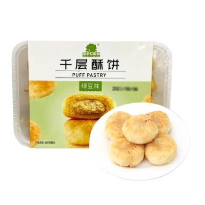 Fruit Town Garden Road Thousand Layer Crisp Biscuits, Green Bean Flavor, 250g