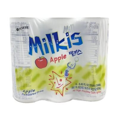 Lotte Milkis Apple Flavoured Milk Soda – Pack of 6, 250ml each Gourmet Grocer Lotte Milkis Apple Flavoured Milk Soda - Pack of 6, 250ml each