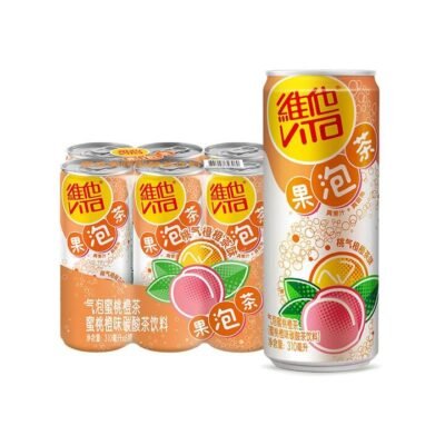 Vita Fruit Bubble Tea Carbonated Beverage – Honey Peach Orange Flavour 310ml*6 Bottles Gourmet Grocer Vita Fruit Bubble Tea Carbonated Beverage - Honey Peach Orange Flavour 310ml*6 Bottles