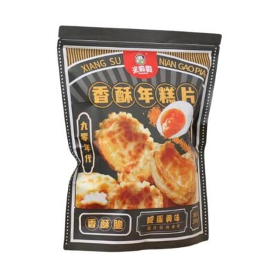 Mibaba Crispy Rice Cake Slices - Salted Egg Yolk Flavor, 260g
