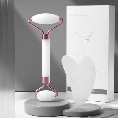 Ulife Facial Roller and Gua Sha Set – White Gourmet Grocer Ulife Facial Roller and Gua Sha Set - White