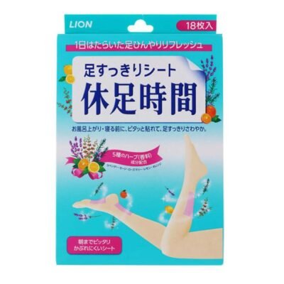 Lion Kyusoku Jikan Foot Relaxation Sheets – 18 Sheets (6 Sheets x 3 Packs) Gourmet Grocer Lion Kyusoku Jikan Foot Relaxation Sheets - 18 Sheets (6 Sheets x 3 Packs)