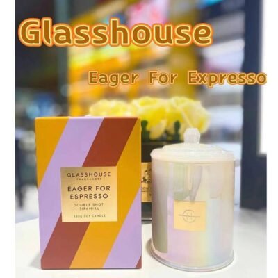 Glasshouse Eager for Espresso Double Shot Tiramisu Soy Candle - 380g