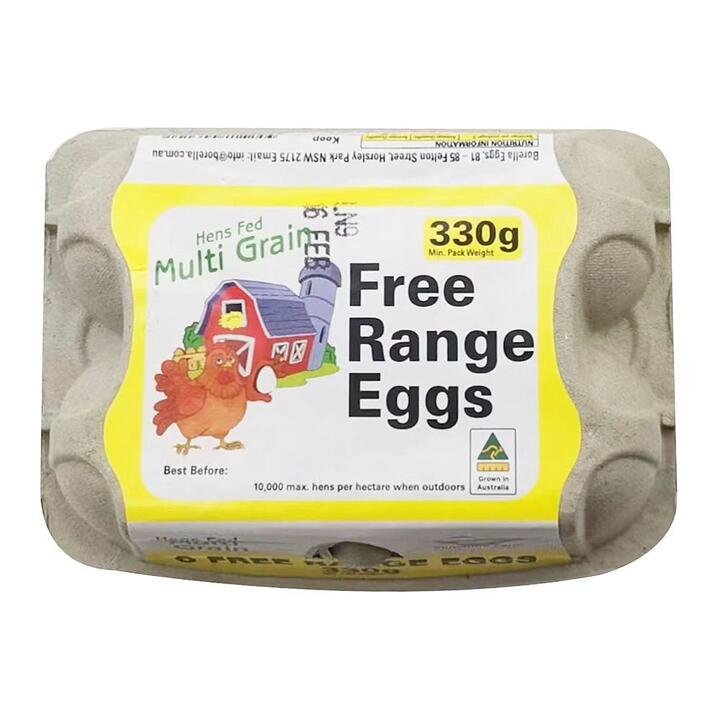 Sunshine Free-Range Eggs, Pack of 6, 330g