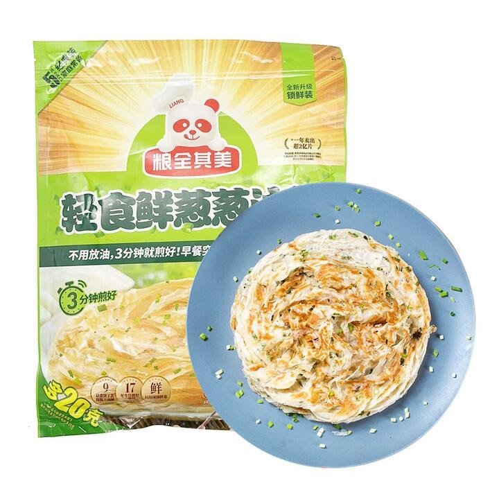 [Frozen] Liangquanqimei Handheld Pancakes with Scallion Flavor - Endorsed by Jay Chou, 5 Pieces, 500g