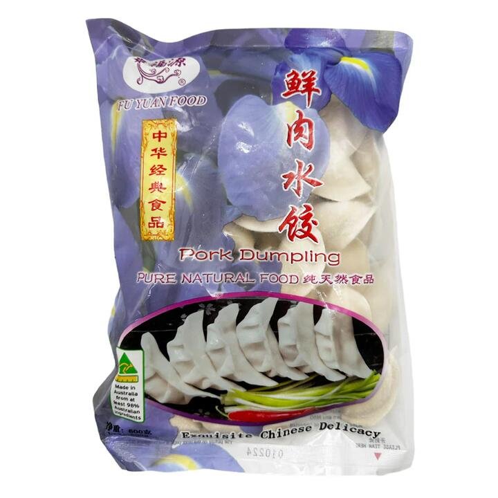 Frozen Fuyuan Fresh Meat Dumplings, 600g