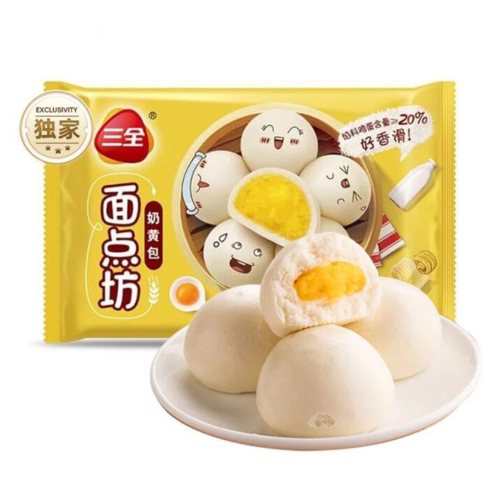 [Frozen] Sanquan Dim Sum Shop Custard Buns, 12pcs 360g