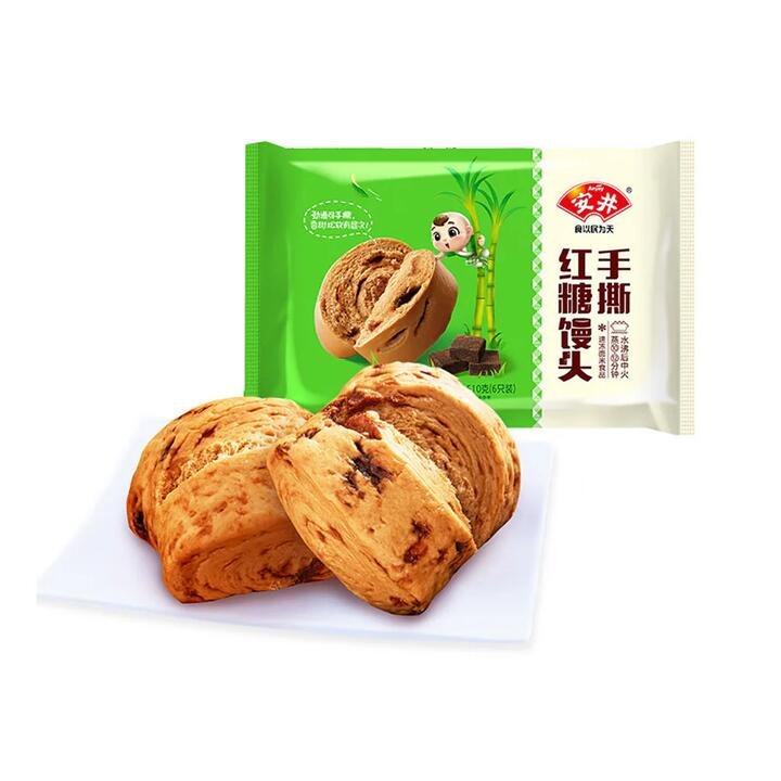 Anjoy Frozen Hand-Pulled Brown Sugar Buns - 510g