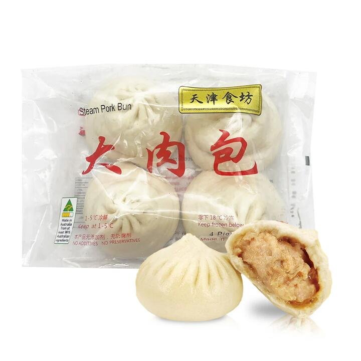 [Frozen] Tianjin Food Pavilion Large Meat Buns, Pack of 4, 638g