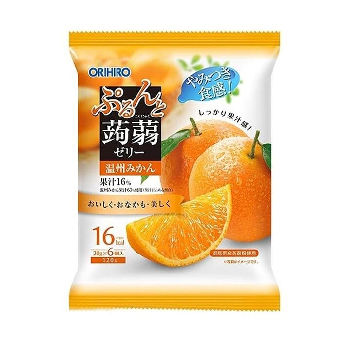 Orihiro Low-Fat Konjac Jelly – Orange Flavour, 20g x 6 Packs, 120g Total Gourmet Grocer Orihiro Low-Fat Konjac Jelly - Orange Flavour, 20g x 6 Packs, 120g Total