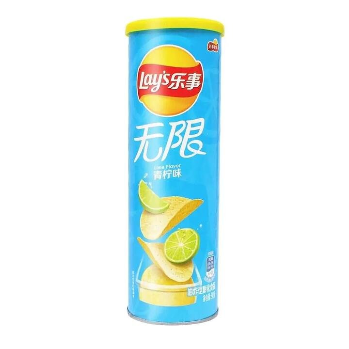Lay's Lime Flavoured Potato Chips, 90g Tub