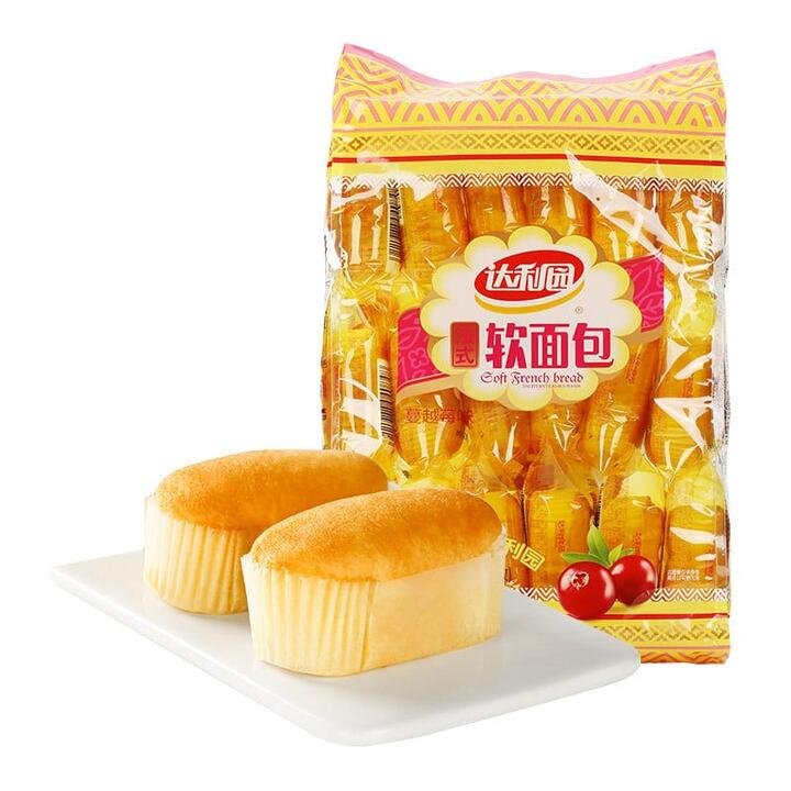 Daliyuan French-Style Soft Bread with Cranberry Flavor, 18 Pieces per Bag, 360g Gourmet Grocer Daliyuan French-Style Soft Bread with Cranberry Flavor, 18 Pieces per Bag, 360g