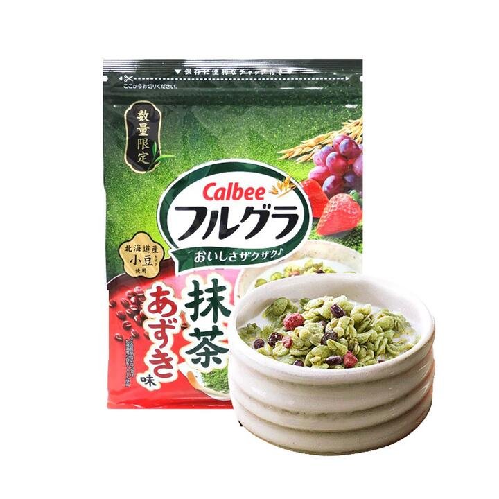 Calbee Matcha Red Bean Granola – 600g Gourmet Grocer Calbee Matcha Red Bean Granola - 600g