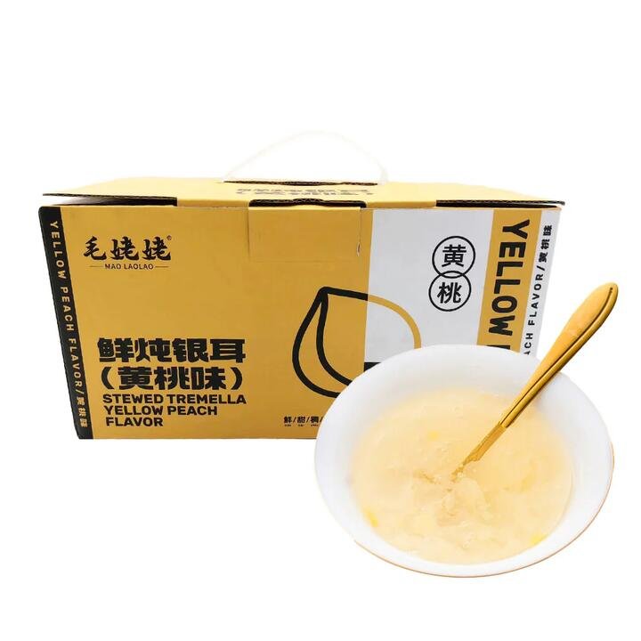 Mao Laolao Stewed Tremella with Yellow Peach Flavor – 198g x 12 Bottles Gourmet Grocer Mao Laolao Stewed Tremella with Yellow Peach Flavor - 198g x 12 Bottles