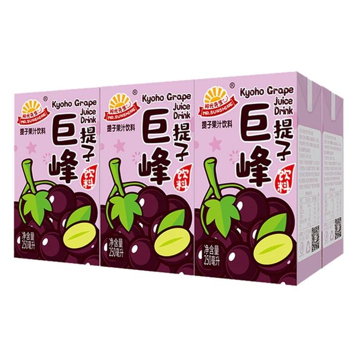 Mr. Sunshine Kyoho Grape Juice Drink – 250ml x 6 Gourmet Grocer Mr. Sunshine Kyoho Grape Juice Drink - 250ml x 6