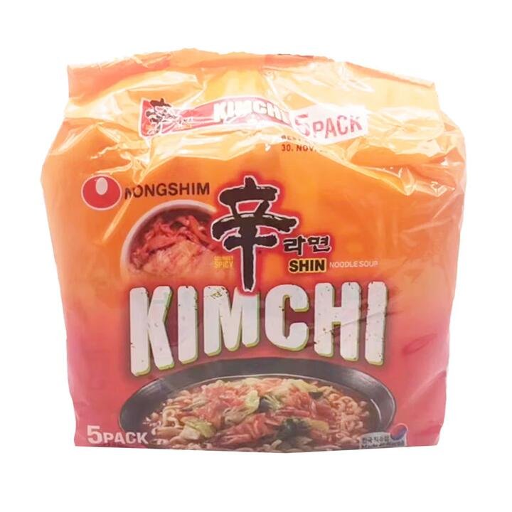 Nongshim Shin Kimchi Noodle Soup, 120g × 5 Packs Gourmet Grocer Nongshim Shin Kimchi Noodle Soup, 120g × 5 Packs