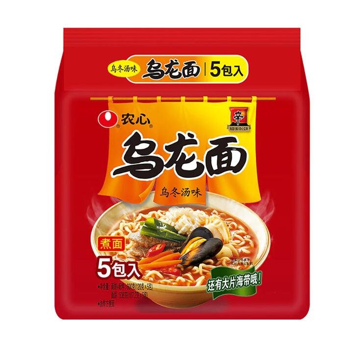 Nongshim Oolongmen Udon Soup Flavor Instant Noodles – 120g x 5 Packs Gourmet Grocer Nongshim Oolongmen Udon Soup Flavor Instant Noodles - 120g x 5 Packs