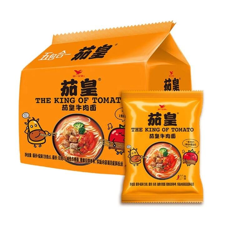 Uni-President The King of Tomato Beef Noodles – 5 Packs, 630g Gourmet Grocer Uni-President The King of Tomato Beef Noodles - 5 Packs, 630g