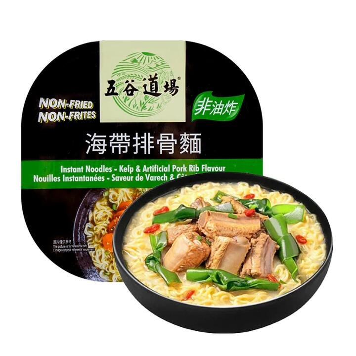 Wugu Daoshang Instant Noodles – Kelp & Artificial Pork Rib Flavour – 107g Gourmet Grocer Wugu Daoshang Instant Noodles - Kelp & Artificial Pork Rib Flavour - 107g