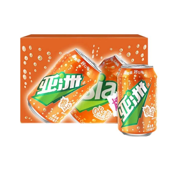 Asia Orange Soda - 330ml x 24 Cans