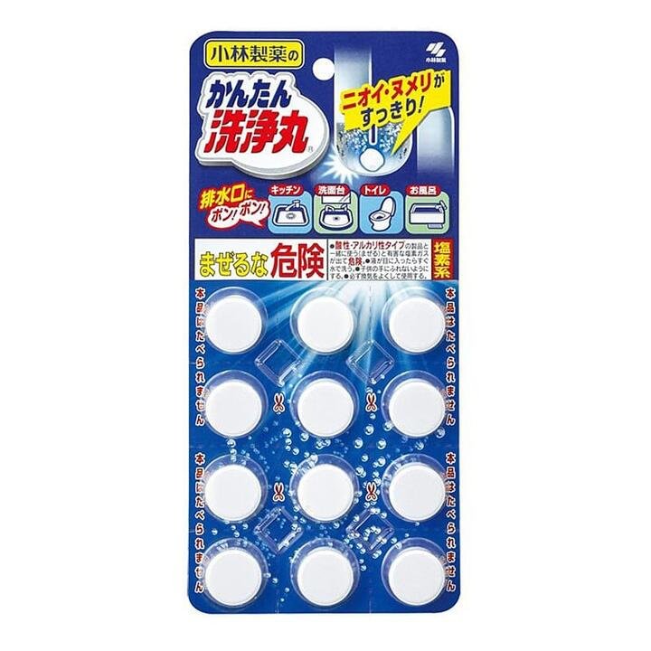 Kobayashi Pharmaceutical Drain Cleaner, 12 Tablets Gourmet Grocer Kobayashi Pharmaceutical Drain Cleaner, 12 Tablets