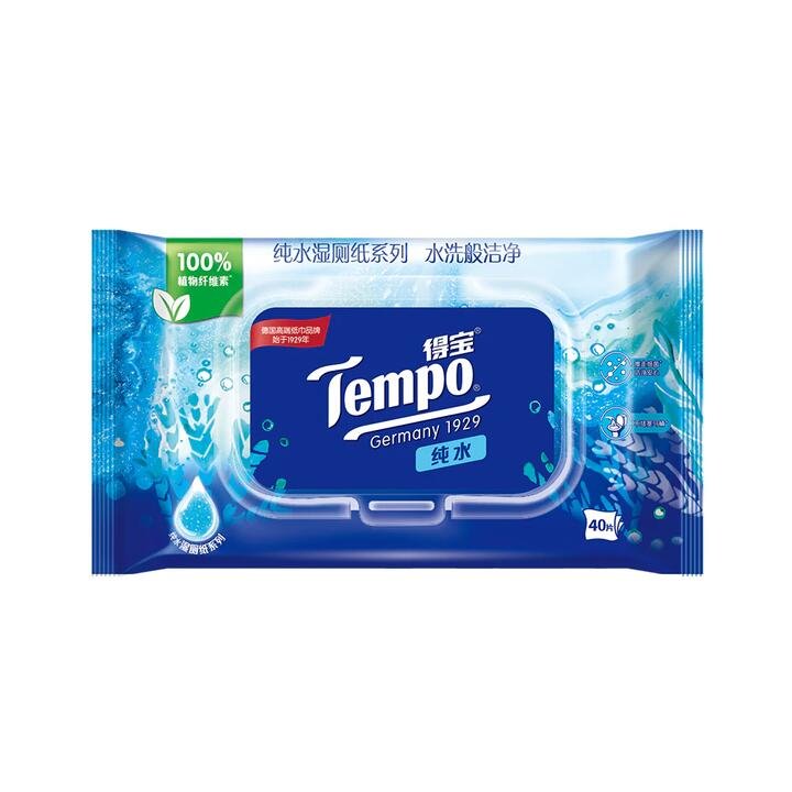 Tempo Pure Water Wet Toilet Paper, 40 Sheets Gourmet Grocer Tempo Pure Water Wet Toilet Paper, 40 Sheets