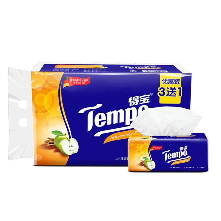 Tempo Soft Draw Tissue Paper with Cedar Fruit Scent, 90 Sheets, 4 Packs Gourmet Grocer Tempo Soft Draw Tissue Paper with Cedar Fruit Scent, 90 Sheets, 4 Packs