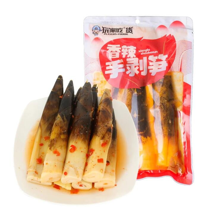 Player's Foodie Hand-Peeled Bamboo Shoots - Spicy Flavor, 500g