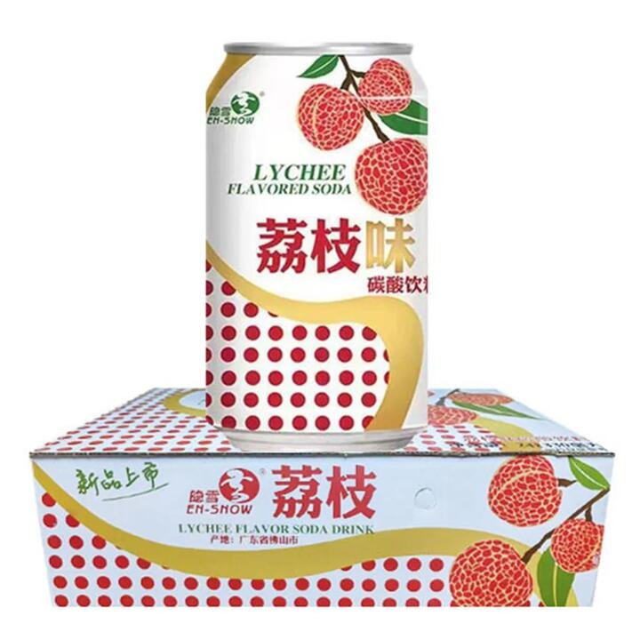 En-Snow Lychee Flavored Soda - 330ml x 24 Cans