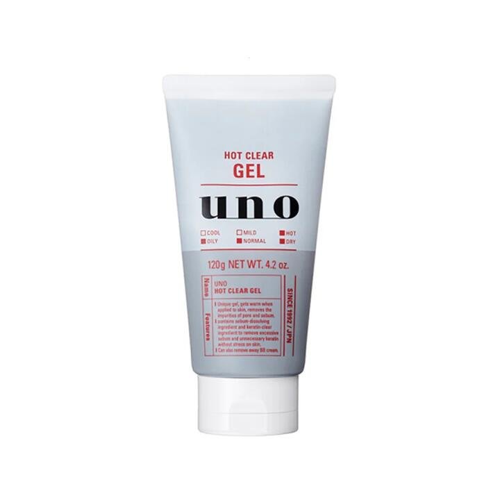 UNO Hot Clear Gel Face Wash for Men – 120g Gourmet Grocer UNO Hot Clear Gel Face Wash for Men - 120g