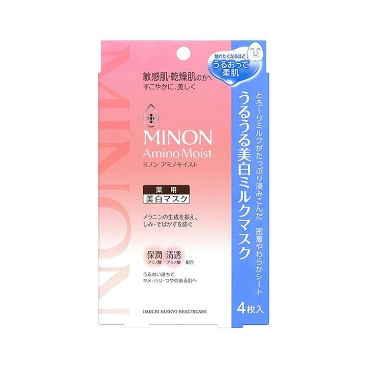 Minon Amino Moist Whitening Face Mask for Sensitive and Dry Skin - 4 Sheets