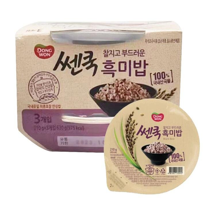 Dong Won Instant Black Rice - 210g x 3 Packs