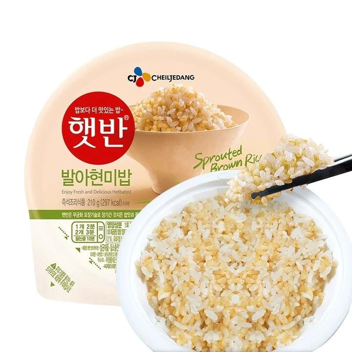 CJ Microwaveable Ready-to-Eat Sprouted Brown Rice - 210g x 3 Packs