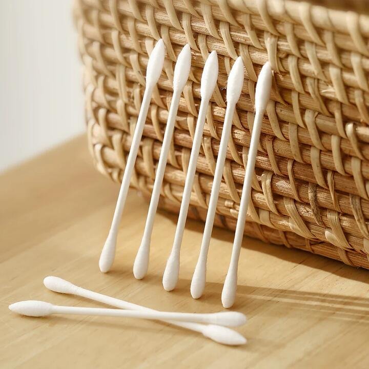 FaSoLa Portable Dual-Head Cotton Swabs - 100 Pieces