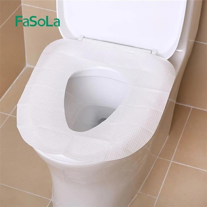FaSoLa Disposable Toilet Seat Covers – White, 39x45cm, 10 Pieces Gourmet Grocer FaSoLa Disposable Toilet Seat Covers - White, 39x45cm, 10 Pieces
