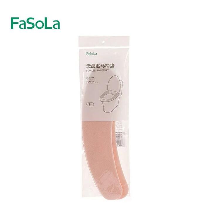 FaSoLa Seamless Toilet Seat Mats – Pink, 37*9cm, 3 Pairs Gourmet Grocer FaSoLa Seamless Toilet Seat Mats - Pink, 37*9cm, 3 Pairs