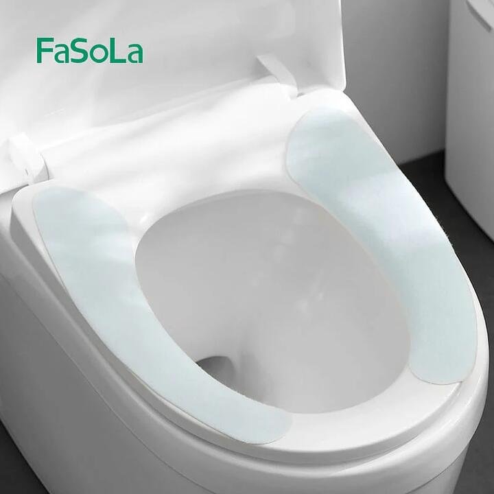 FaSoLa Seamless Toilet Seat Mats – Blue, 37x9cm, 3 Pairs Gourmet Grocer FaSoLa Seamless Toilet Seat Mats - Blue, 37x9cm, 3 Pairs