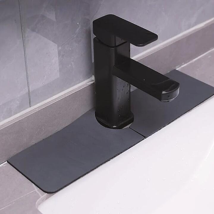 FaSoLa Faucet Absorbent Mat - Grey, 38x13.8cm