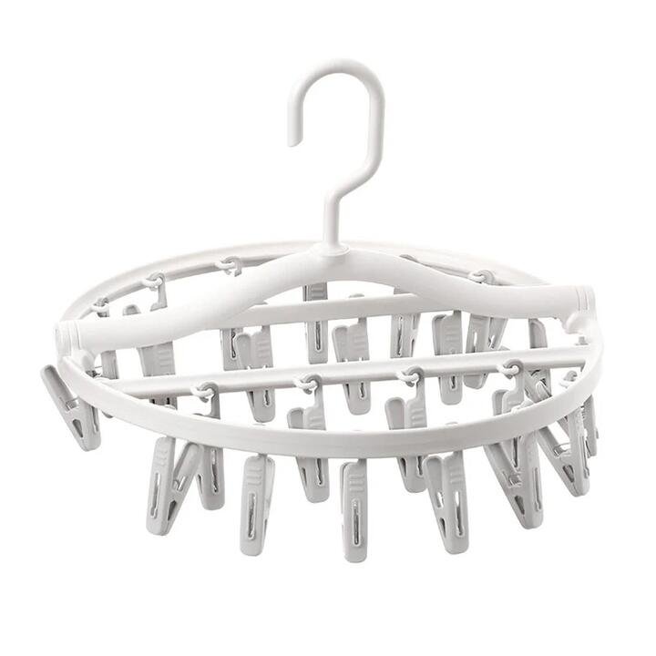 FaSoLa Household Multi-Clip Drying Rack – Gray, Round, 24 Clips Gourmet Grocer FaSoLa Household Multi-Clip Drying Rack - Gray, Round, 24 Clips