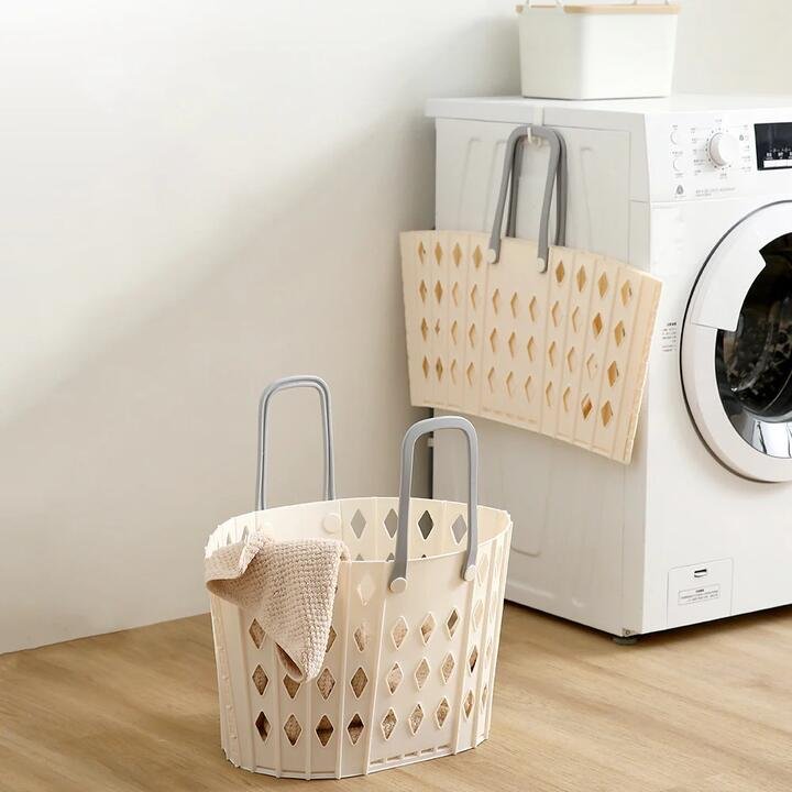 FaSoLa Foldable Basket – White Gourmet Grocer FaSoLa Foldable Basket - White