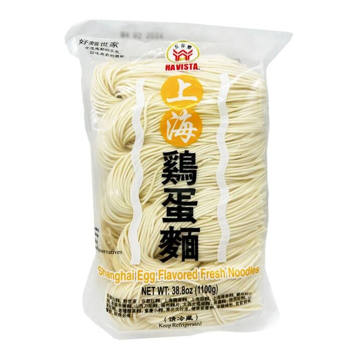 Ha Vista Shanghai Egg-Flavored Fresh Noodles - 1kg
