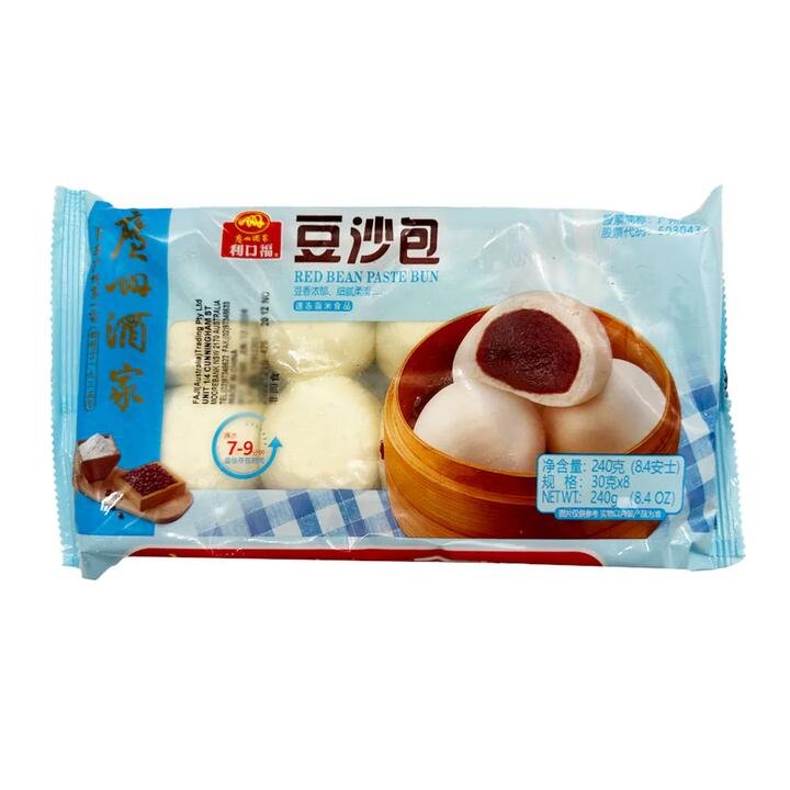 Likofu Frozen Red Bean Paste Buns - 8 Pieces, 240g