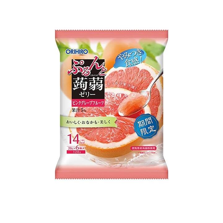 Orihiro Konjac Jelly Limited Edition Low-Calorie Pink Grapefruit Flavor – 6 Packs, 120g Gourmet Grocer Orihiro Konjac Jelly Limited Edition Low-Calorie Pink Grapefruit Flavor - 6 Packs, 120g