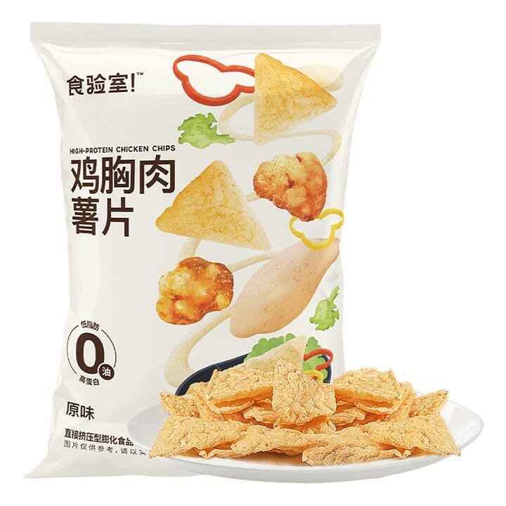 Shiyan Lab Chicken Breast Chips - Original Salted Chicken Flavor, 30g