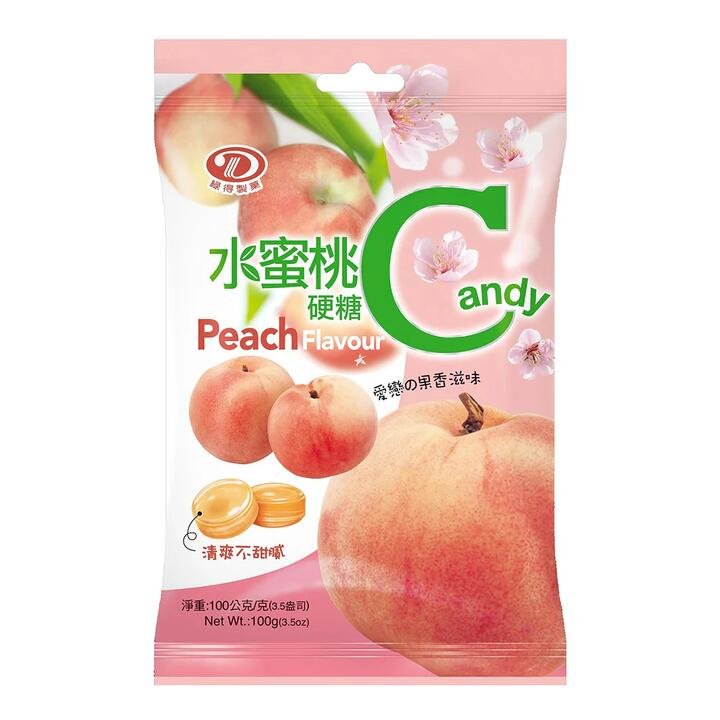 Greenday Peach Flavour Hard Candy – 100g Gourmet Grocer Greenday Peach Flavour Hard Candy - 100g