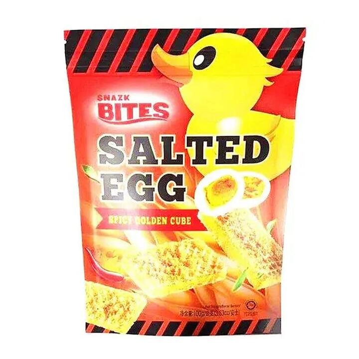 Snazk Bite Salted Egg Spicy Golden Cube - 100g