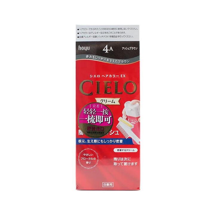Hoyu Cielo Cream Hair Color - 4A Natural Ash Brown, 80g
