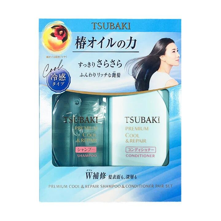 Tsubaki Limited Edition Cool Sensation Shampoo & Conditioner Set - 600ml Each