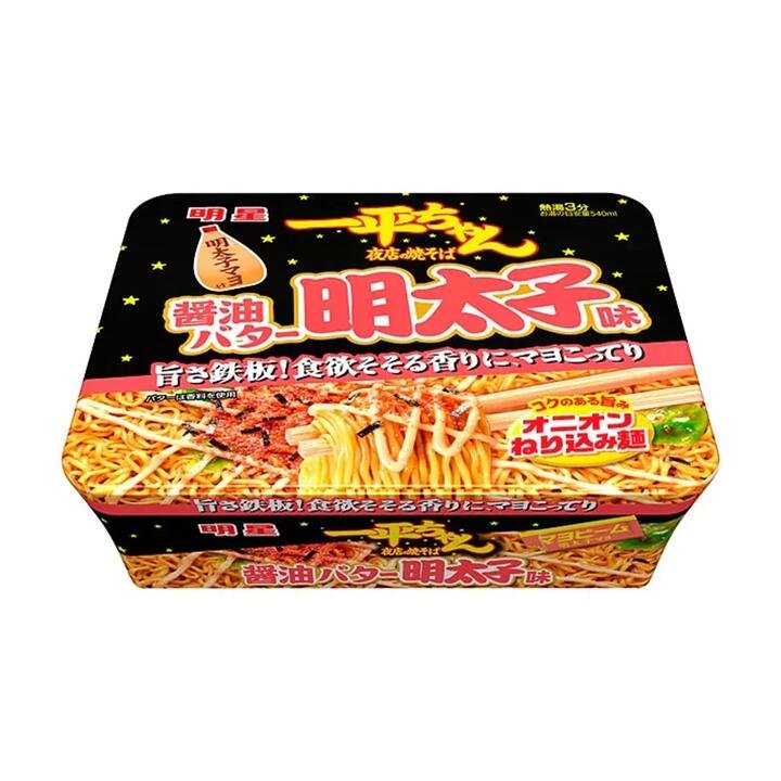 Nissin Myojo Ippeichan Yatai Yakisoba Soy Sauce Butter Mentaiko Flavor - 127g